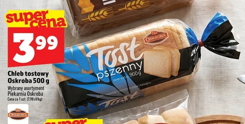Chleb tostowy pszenny Oskroba promocja w TOPAZ