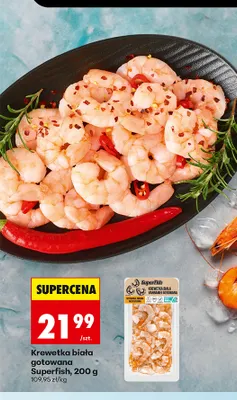 Krewetka biała gotowana Superfish promocja w Biedronka