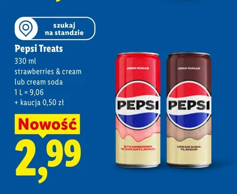 Napój gazowany Pepsi Treats Cream Soda promocja w Lidl