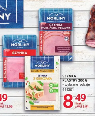 Szynka w plastrach Morliny promocja w Selgros