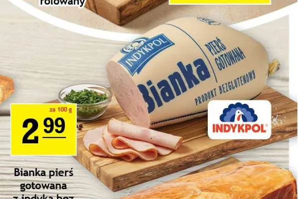 Bianka pierś gotowana z indyka bez glutenu Indykpol promocja w Gram Market
