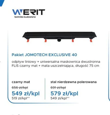 Pakiet JOMOTECH EXCLUSIVE 40 czarny mat promocja w Blu Salony Łazienek