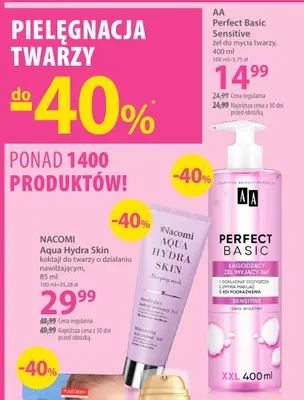 Koktajl do twarzy o działaniu nawilżającym Aqua Hydra Skin promocja w Hebe