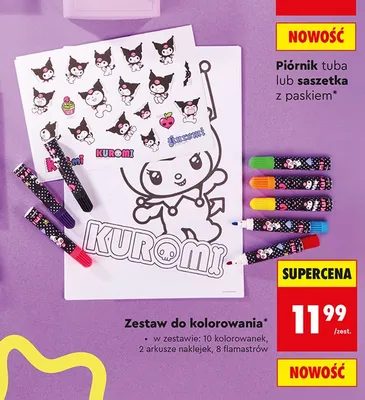 Zestaw do kolorowania St. Majewski Kuromi promocja w Biedronka