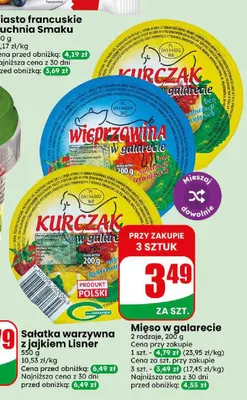 Mięso w galarecie kurczak Gwarek promocja w Dino
