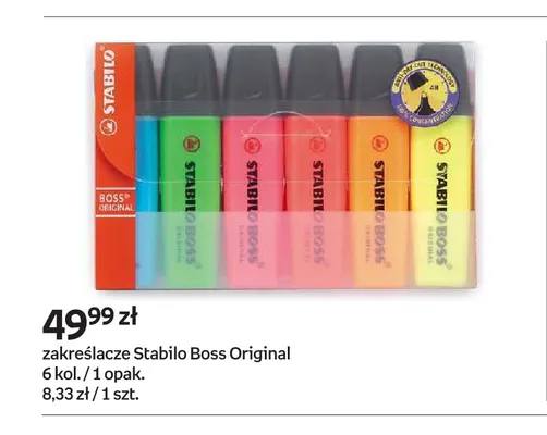 Zakreślacze Stabilo Boss Original 6 kolorów promocja w Empik
