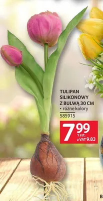 Tulipan silikonowy z bulwą 30 cm różne kolory promocja w Selgros