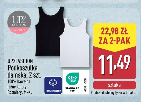 Podkoszulka damska UP2FASHION 2-pak promocja w Aldi