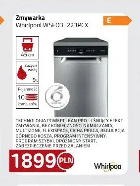 Zmywarka Whirlpool WSFO3T223PCX promocja w kakto.pl