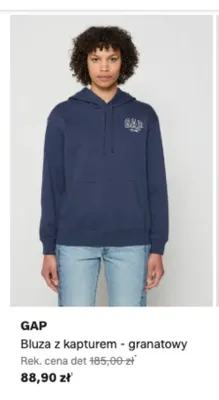 Bluza z kapturem GAP granatowa promocja w Lounge by Zalando