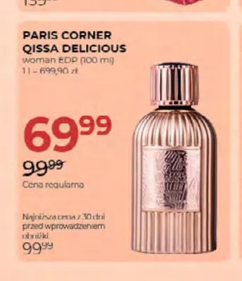 Woda perfumowana damska Paris Corner Qissa Delicious promocja w Drogerie Jawa