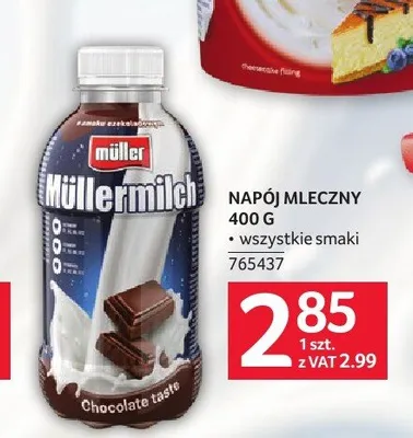 Napój mleczny Müllermilch promocja w Selgros
