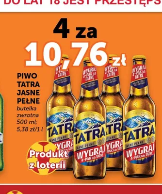 Piwo Tatra Jasne Pełne 4-pak promocja w ABC