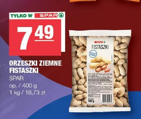 Orzeszki ziemne fistaszki Spar promocja w SPAR