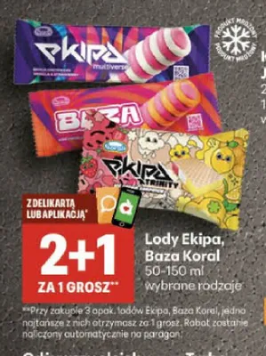 Lody Ekipa Trinity Koral promocja w Delikatesy Centrum