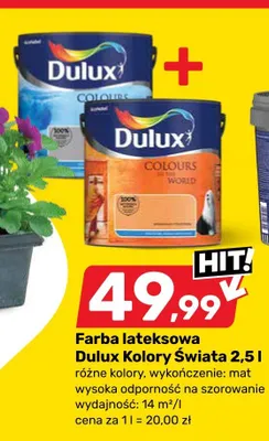 Farba lateksowa Kolory Świata Dulux promocja w Bricomarche