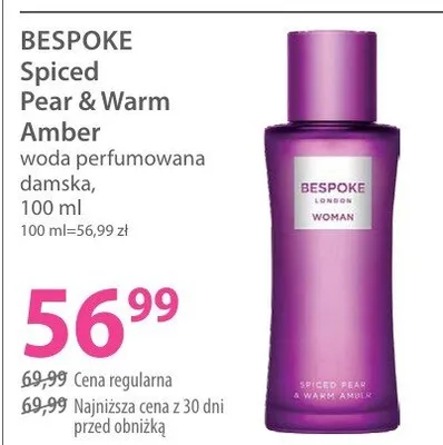 Woda perfumowana damska Bespoke Spiced Pear & Warm Amber promocja w Hebe
