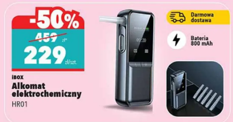 Alkomat elektrochemiczny HR01 promocja w Biedronka