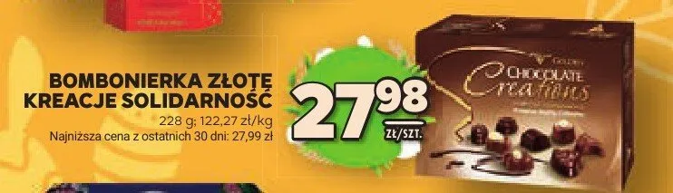 Bombonierka złote kreacje solidarność promocja w Stokrotka