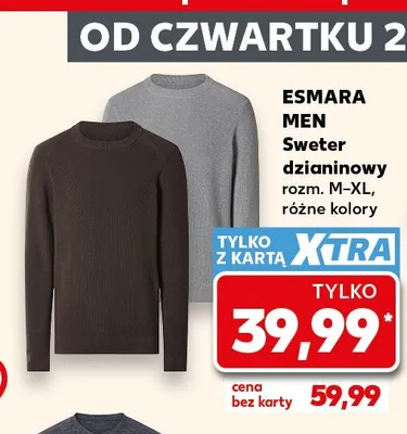 Sweter dzianinowy męski Esmara promocja w Kaufland