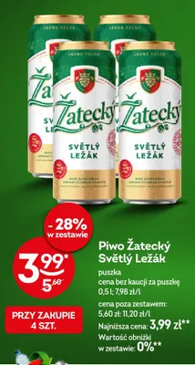 Piwo Žatecký Světlý Ležák promocja w Żabka