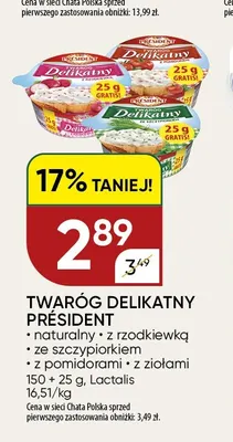 Twaróg Delikatny naturalny Président promocja w Chata Polska