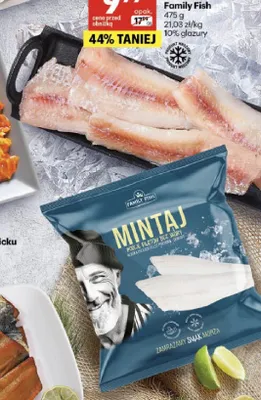 Mintaj porcje filetów bez skóry Family Fish promocja w Delikatesy Centrum