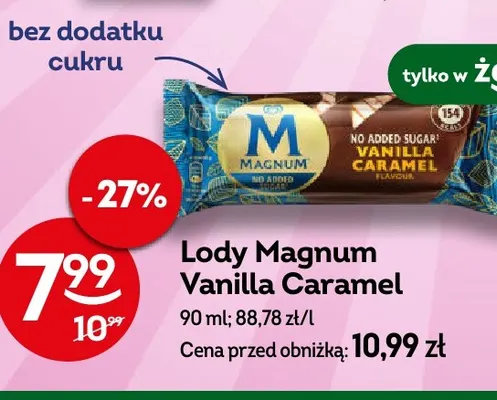 Lody Magnum Vanilla Caramel promocja w Żabka
