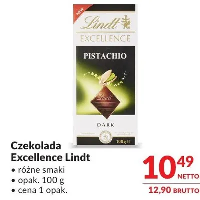 Czekolada Excellence Lindt Pistachio promocja w Makro
