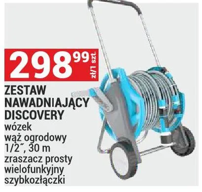 Zestaw nawadniający wózek wąż ogrodowy 1/2" 30m zraszacz prosty wielofunkcyjny szybkozłączki promocja w Merkury Market