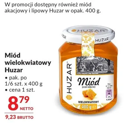 Miód wielokwiatowy Huzar promocja w Makro