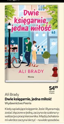 Książka Dwie księgarnie, jedna miłość Ali Brady Wydawnictwo Feeria promocja w Empik