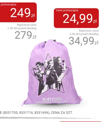 Worek na obuwie K-Pop Demon Hunters promocja w Smyk