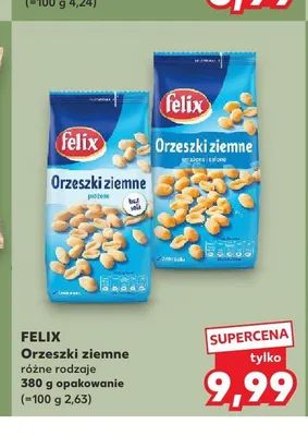 Orzeszki ziemne smażone i solone Felix promocja w Kaufland
