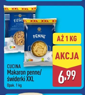 Makaron świderki XXL Cucina promocja w Aldi