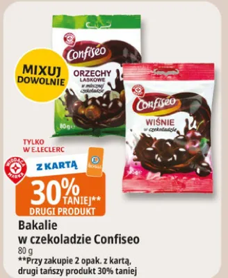 Orzechy laskowe w mlecznej czekoladzie promocja w Leclerc