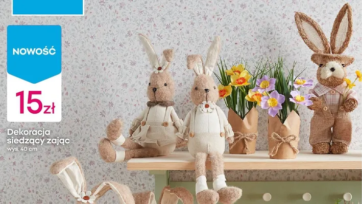 Dekoracja siedzący zając promocja w Pepco