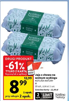 Jaja z chowu na wolnym wybiegu Kotlina Natury promocja w Intermarche