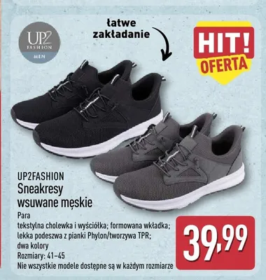 Sneakersy wsuwane męskie UP2FASHION promocja w Aldi