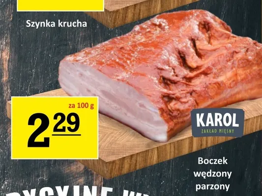 Boczek wędzony parzony Karol promocja w Gram Market