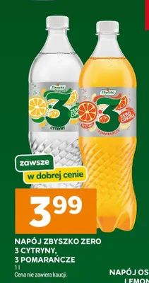 Napój Zbyszko Zero 3 Cytryny promocja w Stokrotka