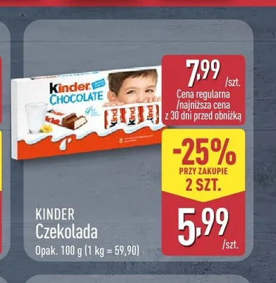 Czekolada Kinder promocja w Aldi