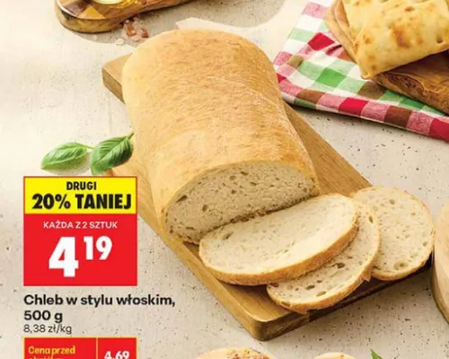 Chleb w stylu włoskim promocja w Biedronka