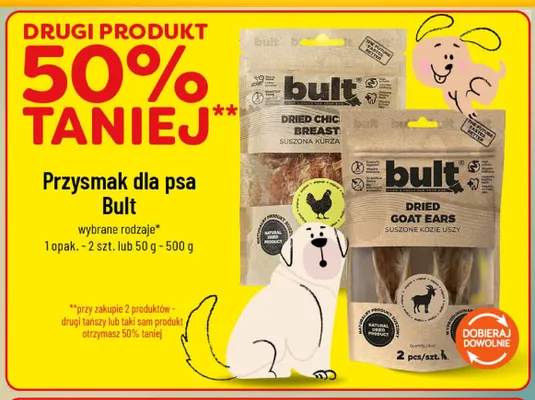 Przysmak dla psa Bult suszone uszy kozie promocja w POLOmarket