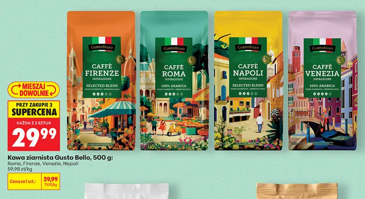 Kawa ziarnista Gusto Bello Napoli promocja w Biedronka