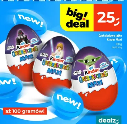 Czekoladowe jajko Überraschung Maxi Star Wars promocja w Dealz