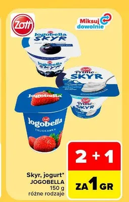 Skyr, jogurt Jogobella promocja w Carrefour