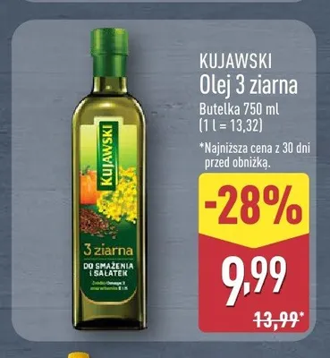 Olej 3 ziarna Kujawski promocja w Aldi