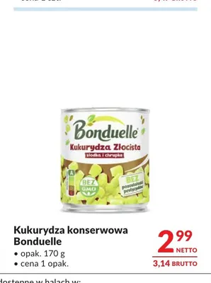 Kukurydza konserwowa Bonduelle promocja w Makro