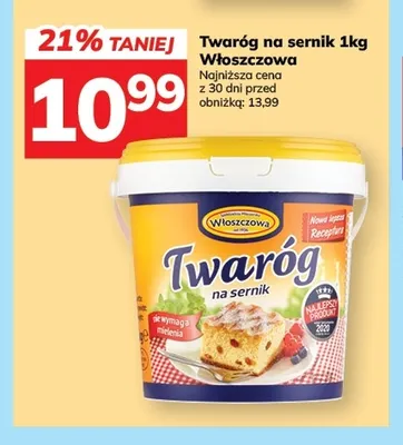 Twaróg na sernik Włoszczowa promocja w Hitpol